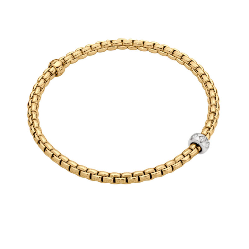 BRACCIALE FLEX’IT EKA ORO GIALLO RONDELLA DIAMANTI ROMBO