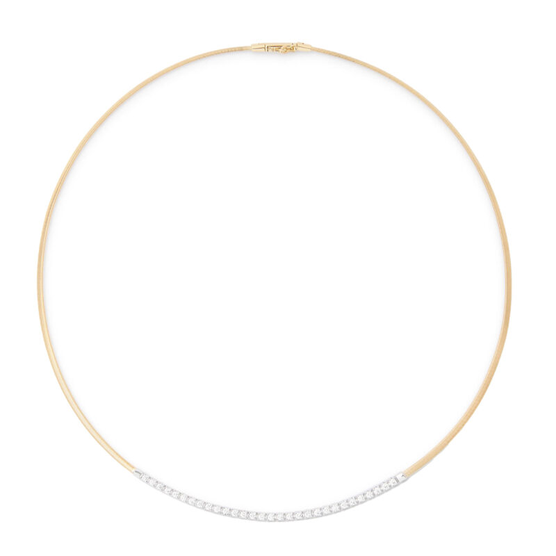 Collier Masai oro giallo barretta di diamanti