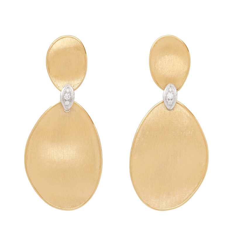 Orecchini chandelier Grande dettagli pavé diamanti oro giallo 18k