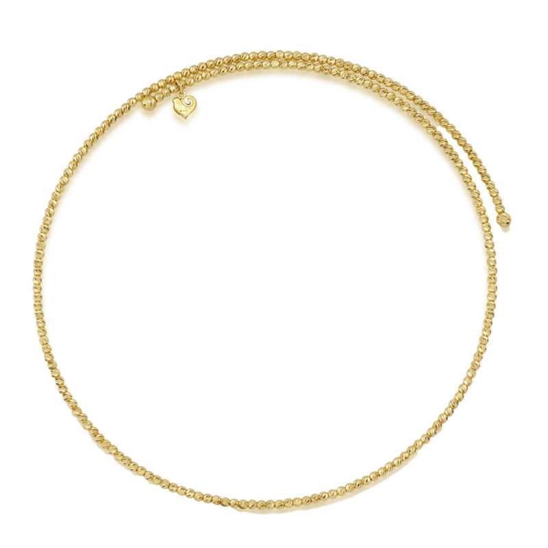 CHOKER ET VOILÀ SFERE DIAMANTATE ARGENTO DORATO