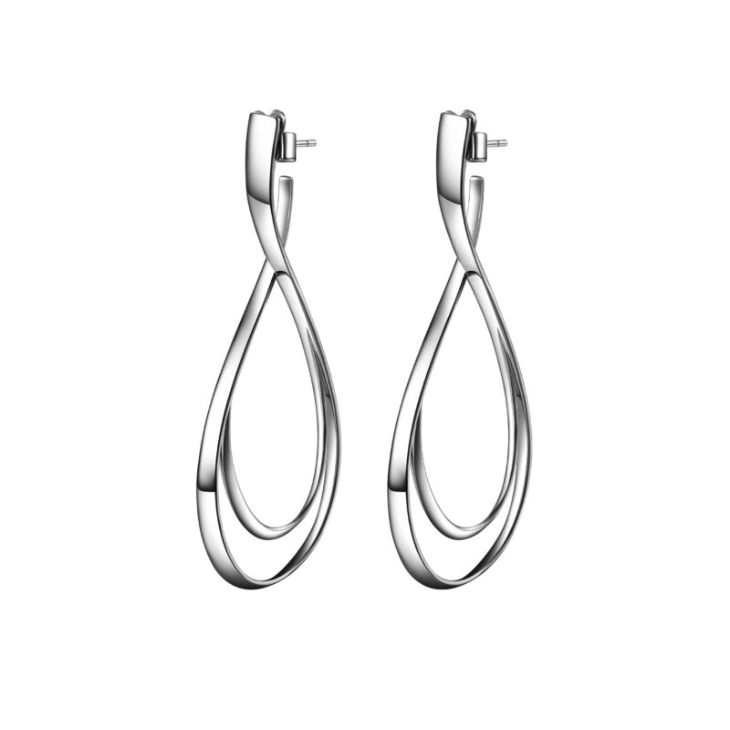 Orecchini Scripta Spirale incrociata argento