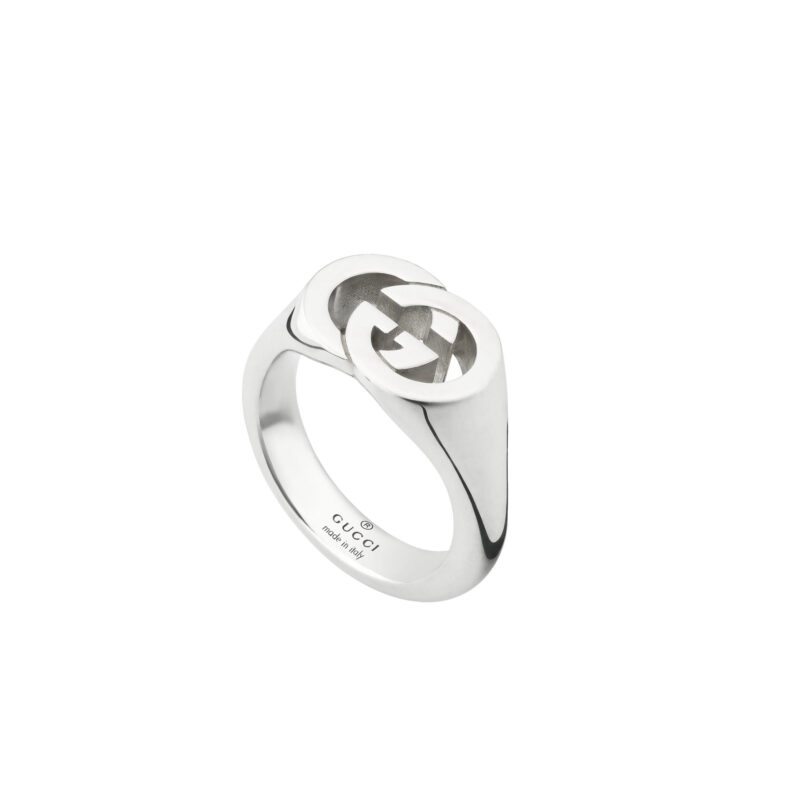 Anello con sigillo Gucci Interlocking
