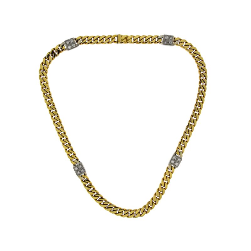 Collana Pomellato in oro giallo e brillanti 35 CM