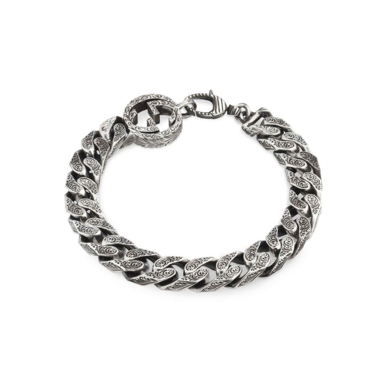 Bracciale a catena Gucci Interlocking argento