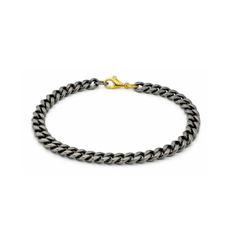 Bracciale Grumette Titanio e Oro Giallo